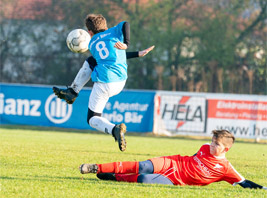 Voller Einsatz für unsere D2-Junioren in Ammendorf (Foto: Dinh H.)