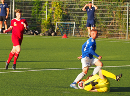 Jonas Bergner stand in der 1.Halbzit häufig im Mittelpunkt