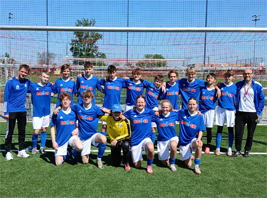 Unsere C1-Junioren gewinnen 3:2 bei der U14 des HFC