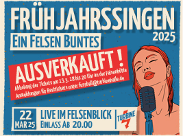 Das Frühjahrssingen ist ausverkauft - Resttickets nach dem 13.März